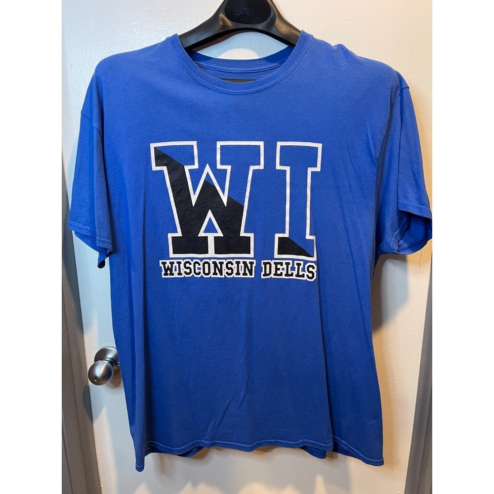 Brisco Mens Blue T-Shirt Wisconsin Dells Size XL